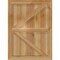 Ekena Millwork Framed Board-n-Batten Shutters w/Z-Bar, Rough Sawn Western Red Cedar, 21 1/2W x 42H, PR RBF06Z21X042RWR - alternate 4